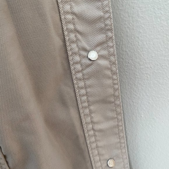 Beige Designer Jean Jacket - Picture 9 of 10